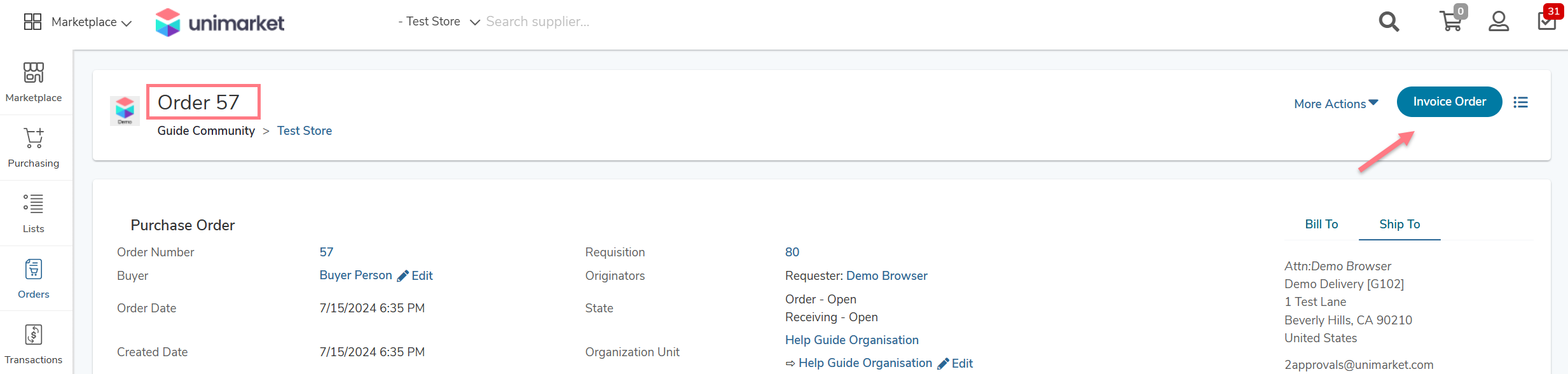 Create An Invoice Using The New Create Invoice Screen – Unimarket Helpdesk